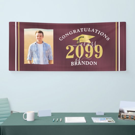 Gefeliciteerd Foto Bourgogne Gold 2021 Afstuderen Spandoek (Beurs)