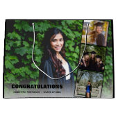 Gefeliciteerd Foto Collage Black Afstuderen Day Groot Cadeauzakje (Voorkant)