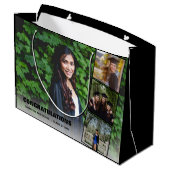 Gefeliciteerd Foto Collage Black Afstuderen Day Groot Cadeauzakje (Achterkant Gekanteld)