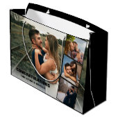 Gefeliciteerd Foto Collage Black Wedding|engageren Groot Cadeauzakje (Achterkant Gekanteld)