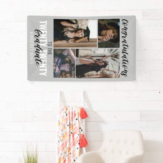 Gefeliciteerd Foto Graduation Party Spandoek (Insitu)