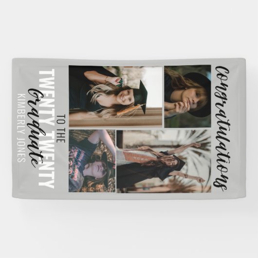 Gefeliciteerd Foto Graduation Party Spandoek (Horizontaal)