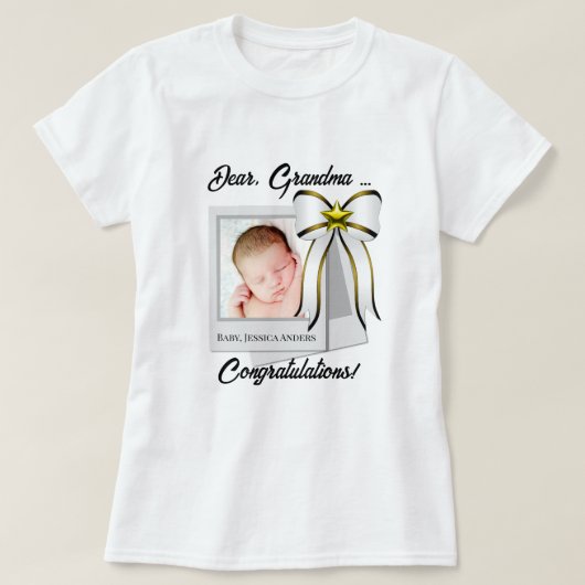 Gefeliciteerd Foto T-shirt (Design voorkant)