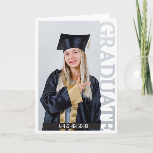 Gefeliciteerd Foto viering afstuderen Bedankkaart (Voorkant)
