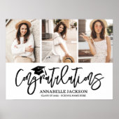 Gefeliciteerd Fotocollage Afstuderen Poster (Voorkant)