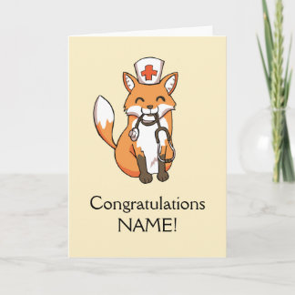 Gefeliciteerd Fox Nurse Gepersonaliseerde Sjabloon