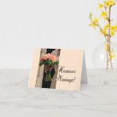 Gefeliciteerd Franse bruiloft Kaart (Gele Bloem)