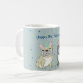 Gefeliciteerd Franse, buldog Koffiemok (Voorkant links)