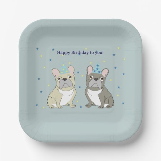 Gefeliciteerd Franse, buldog Papieren Bordje (Voorkant)