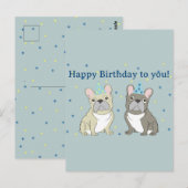 Gefeliciteerd Franse, bulldog Briefkaart (Voorkant / Achterkant)