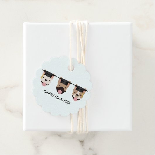 Gefeliciteerd, French Bulldogs Bedankjes Labels (In situ)