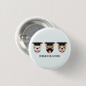 Gefeliciteerd, French Bulldogs Ronde Button 3,2 Cm (Voorkant /achterkant)