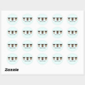 Gefeliciteerd, French Bulldogs Ronde Sticker (Vel)