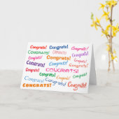 Gefeliciteerd Fun Bright Kleurrijke Blank Kaart (Gele Bloem)