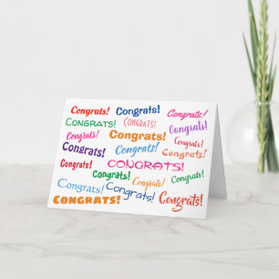 Gefeliciteerd Fun Bright Kleurrijke Blank Kaart