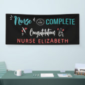 Gefeliciteerd Funny Nursing Afstuderen Spandoek (Beurs)