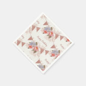 Gefeliciteerd!, Garlands en bloemen Shabby Chic Servet (Hoek)