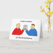 Gefeliciteerd Gay Male Nieuwe Ouders Kaart (Gele Bloem)