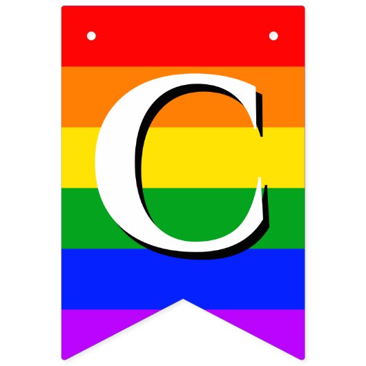 Gefeliciteerd Gay Pride Rainbow Bunting Banner (Eerste vlag)