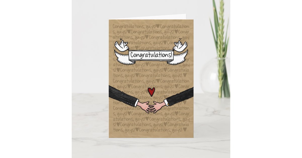 Gefeliciteerd Gay Wedding Couple Kaart Zazzle.nl Gefeliciteerd Gay Wedding Couple Kaart Zazzle.nl