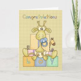 Gefeliciteerd Geboorte van Baby Boy Kaart - Schatt