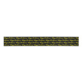 Gefeliciteerd! Geel Patroon Casual Script Grosgrain Lint (Voorkant)