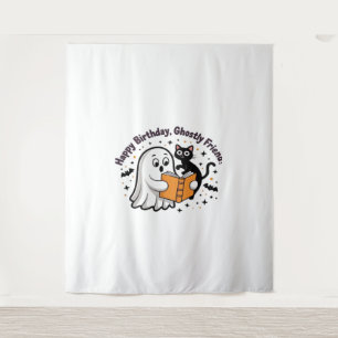 Gefeliciteerd Geest Kat PNG - Spooky Schattig Klas Wandkleed