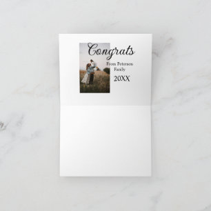 Gefeliciteerd gefelicitatieer voeg familienaam fot bedankkaart