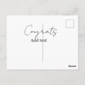 Gefeliciteerd gefeliciteerd afgestudeerd naam datu briefkaart (Achterkant)