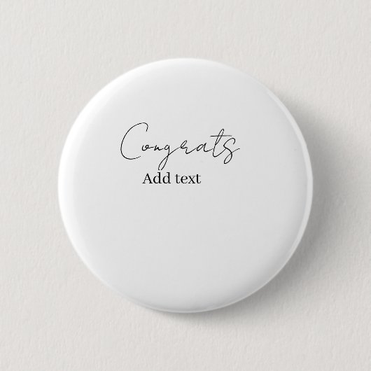Gefeliciteerd gefeliciteerd afgestudeerd naam datu ronde button 5,7 cm (Voorkant)