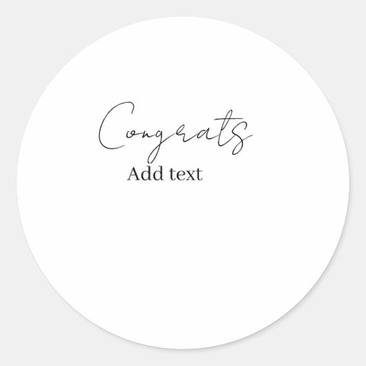 Gefeliciteerd gefeliciteerd afgestudeerd naam datu ronde sticker (Voorkant)
