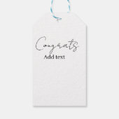 Gefeliciteerd gefeliciteerd afgestudeerde naam dat cadeaulabel (Achterkant)
