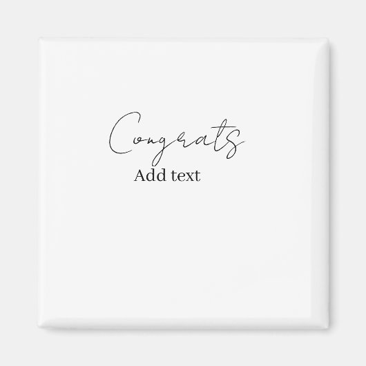 Gefeliciteerd gefeliciteerd afgestudeerde naam dat magneet (Voorkant)