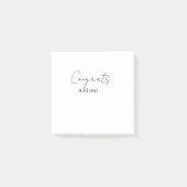 Gefeliciteerd gefeliciteerd afgestudeerde naam dat post-it® notes (Voorkant)