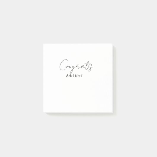Gefeliciteerd gefeliciteerd afgestudeerde naam dat post-it® notes (Voorkant)