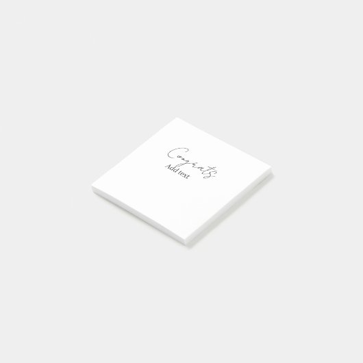Gefeliciteerd gefeliciteerd afgestudeerde naam dat post-it® notes (Schuin)