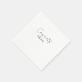 Gefeliciteerd gefeliciteerd afgestudeerde naam dat servet (Hoek)