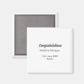 Gefeliciteerd gefeliciteerd afstuderen naam jaar k magneet (Voorkant / Achterkant)