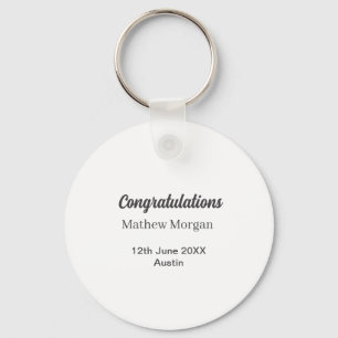 Gefeliciteerd gefeliciteerd afstuderen naam jaar k sleutelhanger