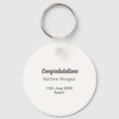 Gefeliciteerd gefeliciteerd afstuderen naam jaar k sleutelhanger (Achterkant)