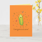 Gefeliciteerd - Gefeliciteerd Corn Kaart (Gele Bloem)