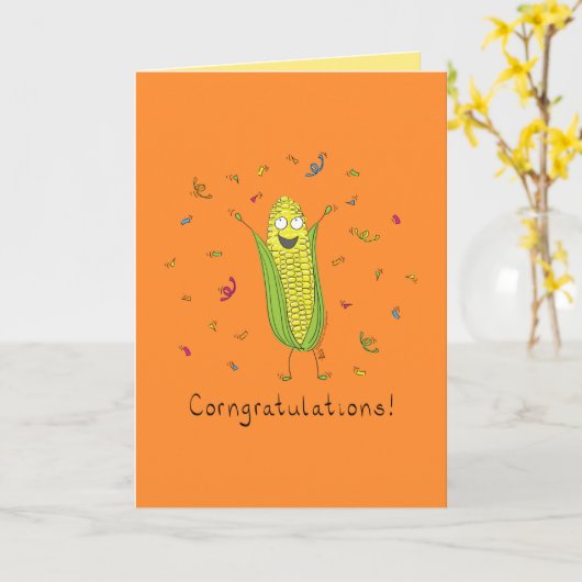 Gefeliciteerd - Gefeliciteerd Corn Kaart (Gele Bloem)