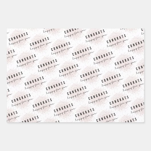 Gefeliciteerd Gelukkig Voor Jou Inpakpapier Set (Voorkant)