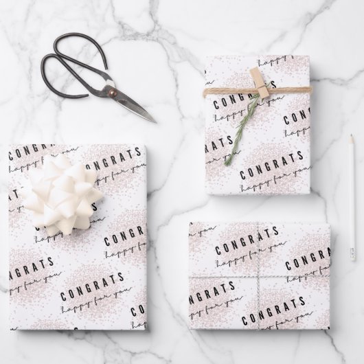 Gefeliciteerd Gelukkig Voor Jou Inpakpapier Set (Voorkant)