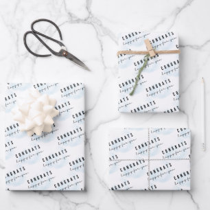 Gefeliciteerd Gelukkig Voor Jou Inpakpapier Set Vel