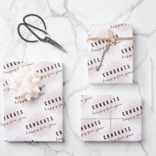 Gefeliciteerd Gelukkig Voor Jou Inpakpapier Set Vel