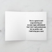 Gefeliciteerd, generieke felicitaties kaart (Binnen)