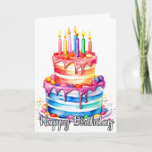 Gefeliciteerd | Geniet van je heerlijke taart Kaart (Voorkant)