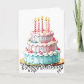 Gefeliciteerd | Geniet van je taart Kaart (Voorkant)