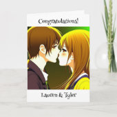 Gefeliciteerd gepersonaliseerde bruiloft kaart (Voorkant)